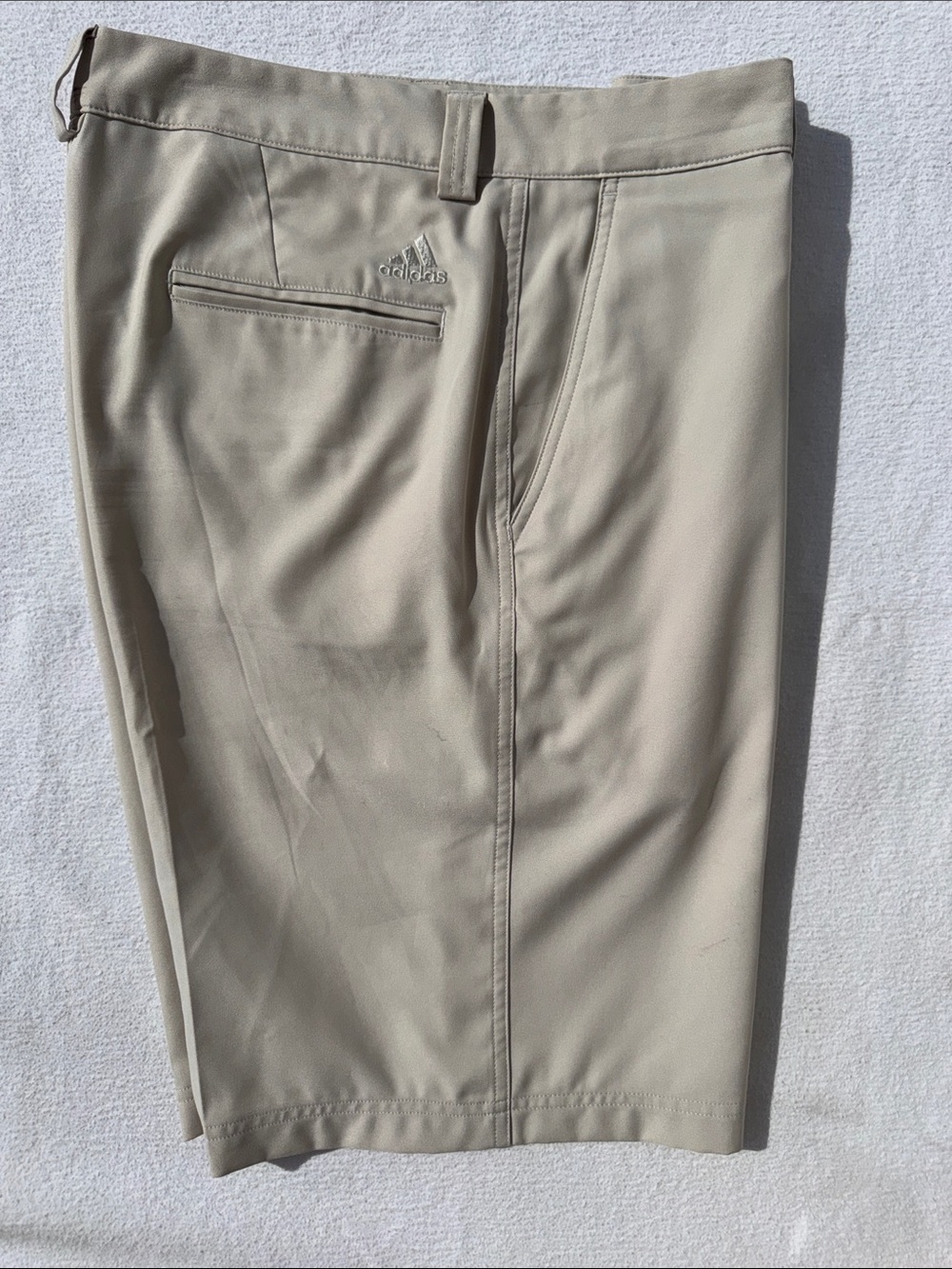 Climate adidas Men’s Flat-Front Shorts in Khaki 34